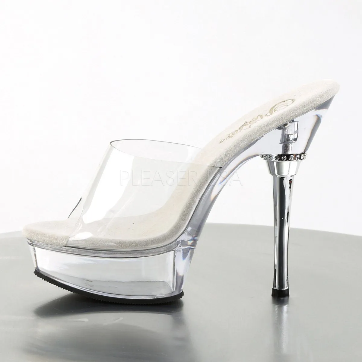 SS-ALLURE-601 Platform Sandal  | Clear Vinyl