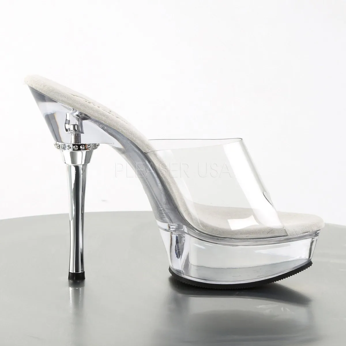 SS-ALLURE-601 Platform Sandal  | Clear Vinyl