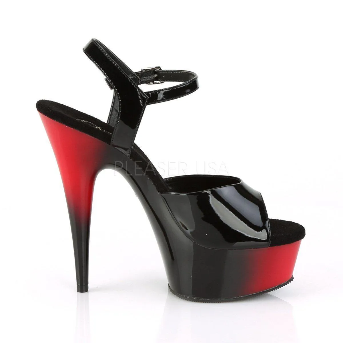 SS-DELIGHT-609BR Platform Sandal  | Black Patent