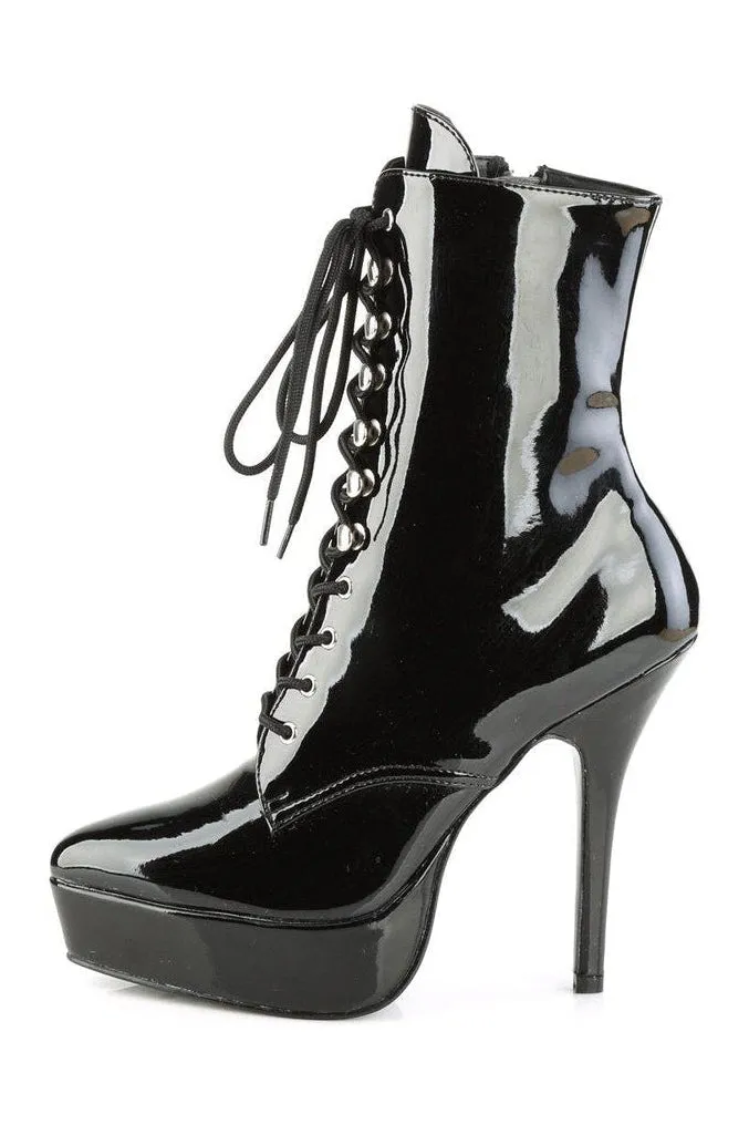 SS-INDULGE-1020 Ankle Boot | Black Patent