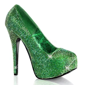 SS-TEEZE-06R Pump  | Green Genuine Satin