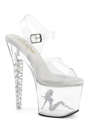 SS-UNICORN-708TGRS Clear Vinyl Sandal
