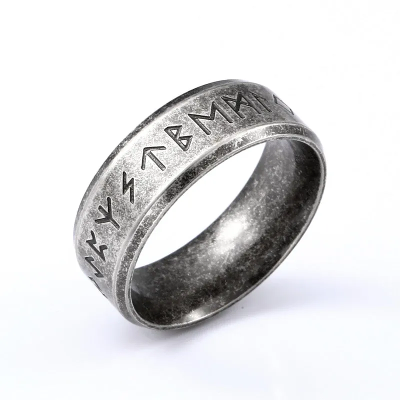Stainless steel LORD OF KRATOS Rune Fashion Style Ring