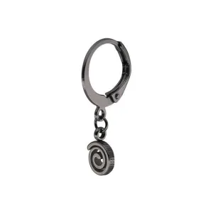 Stainless Steel Swirl Ring Pendant Earrings