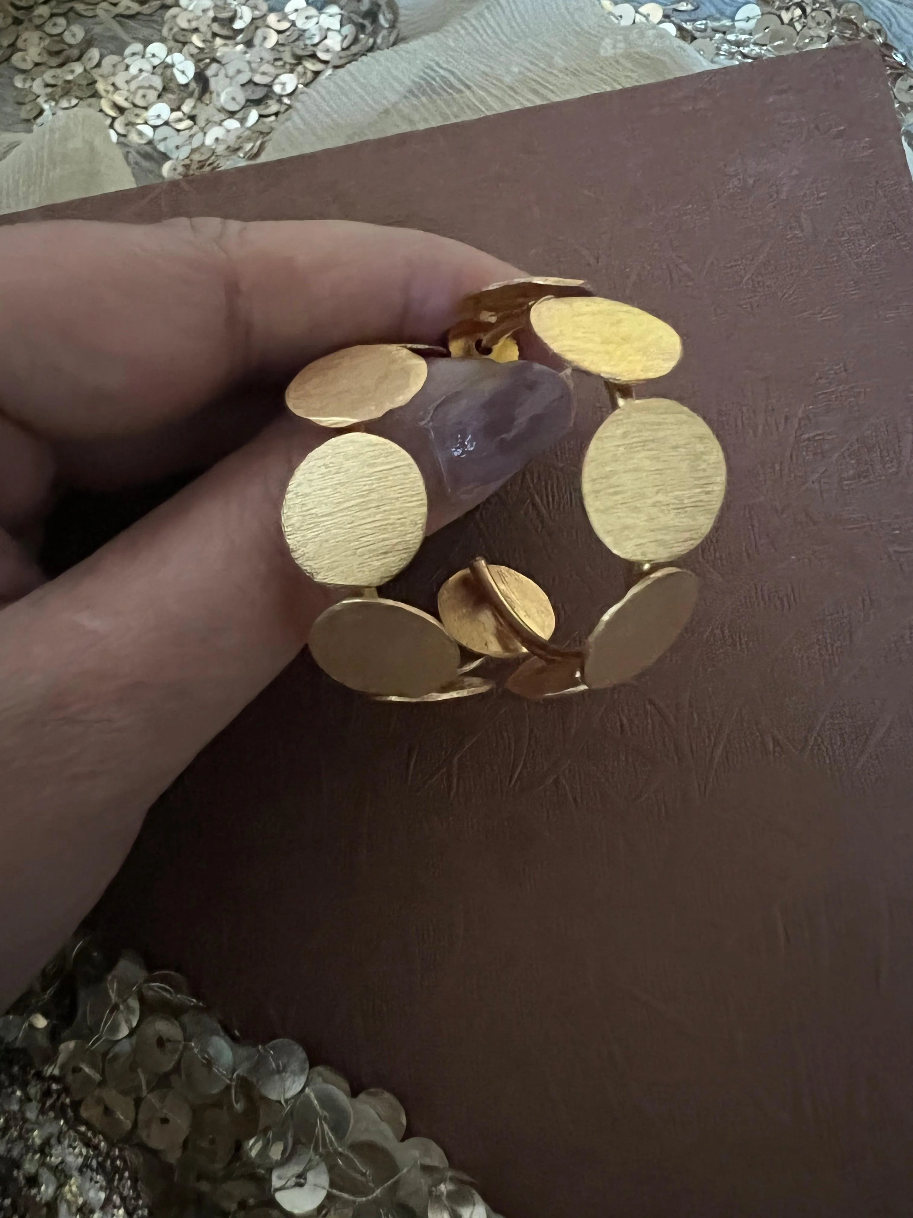 Statement Gold Tone Hoop Studs