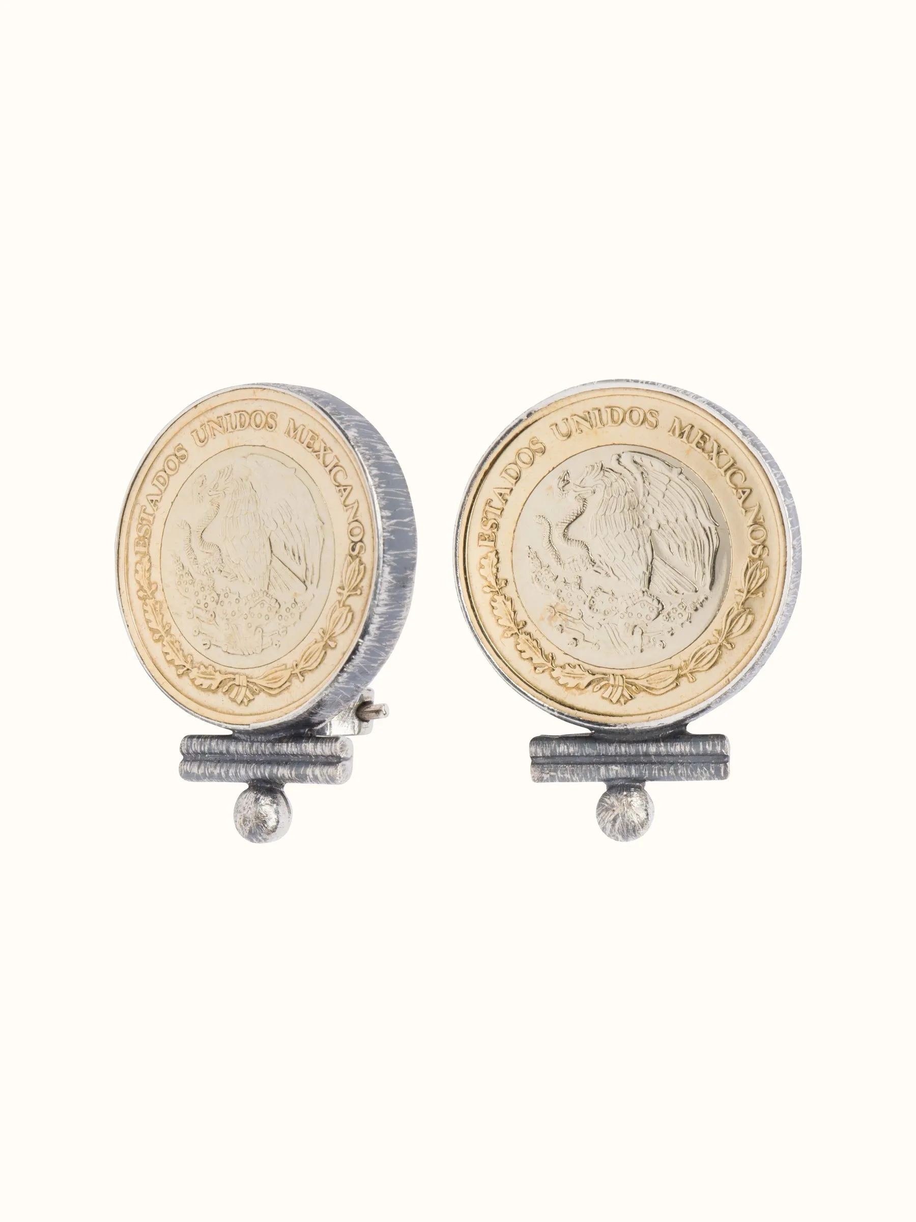 Sterling Silver Mexican Coin Earrings