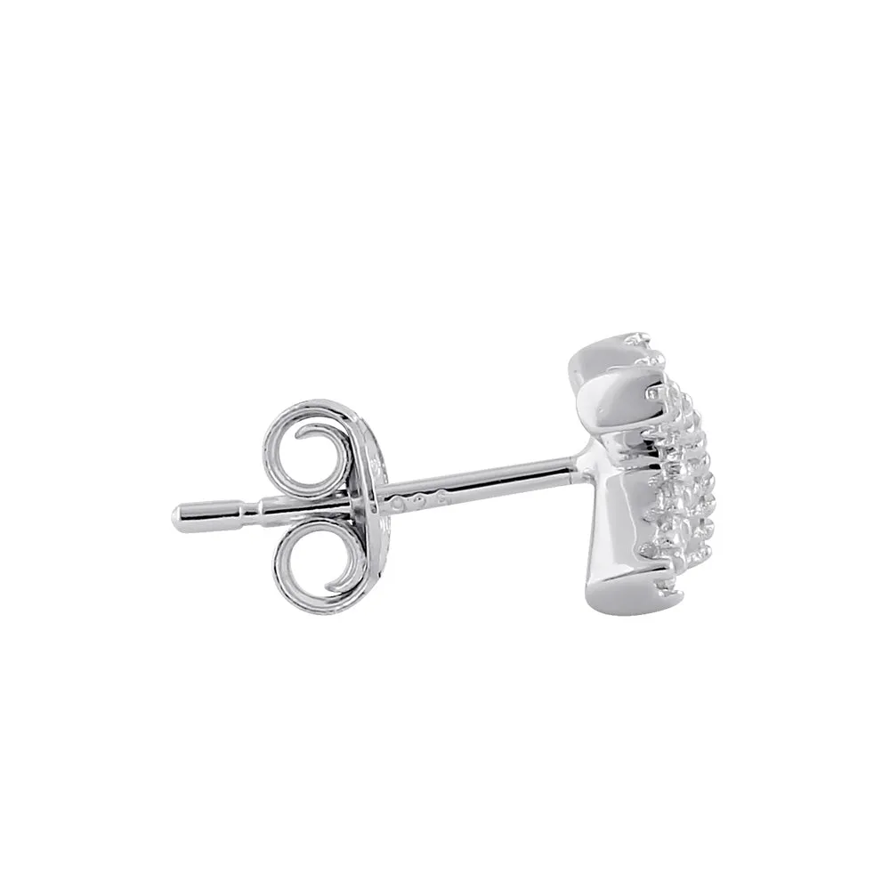 Sterling Silver Trendy X Earrings