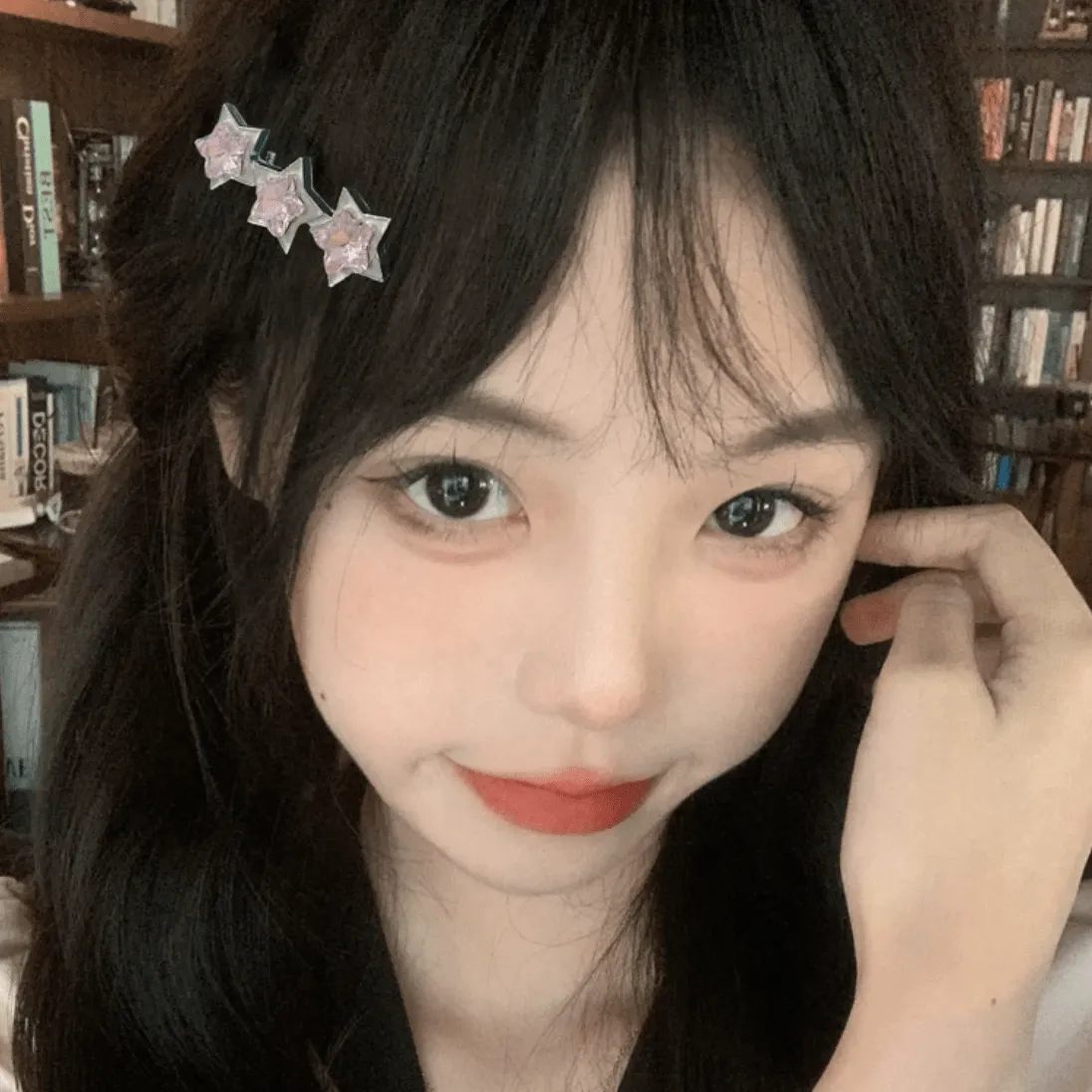 Sweet Crystal Inlaid Enamel Star Heart Bowknot Hair Clips Set
