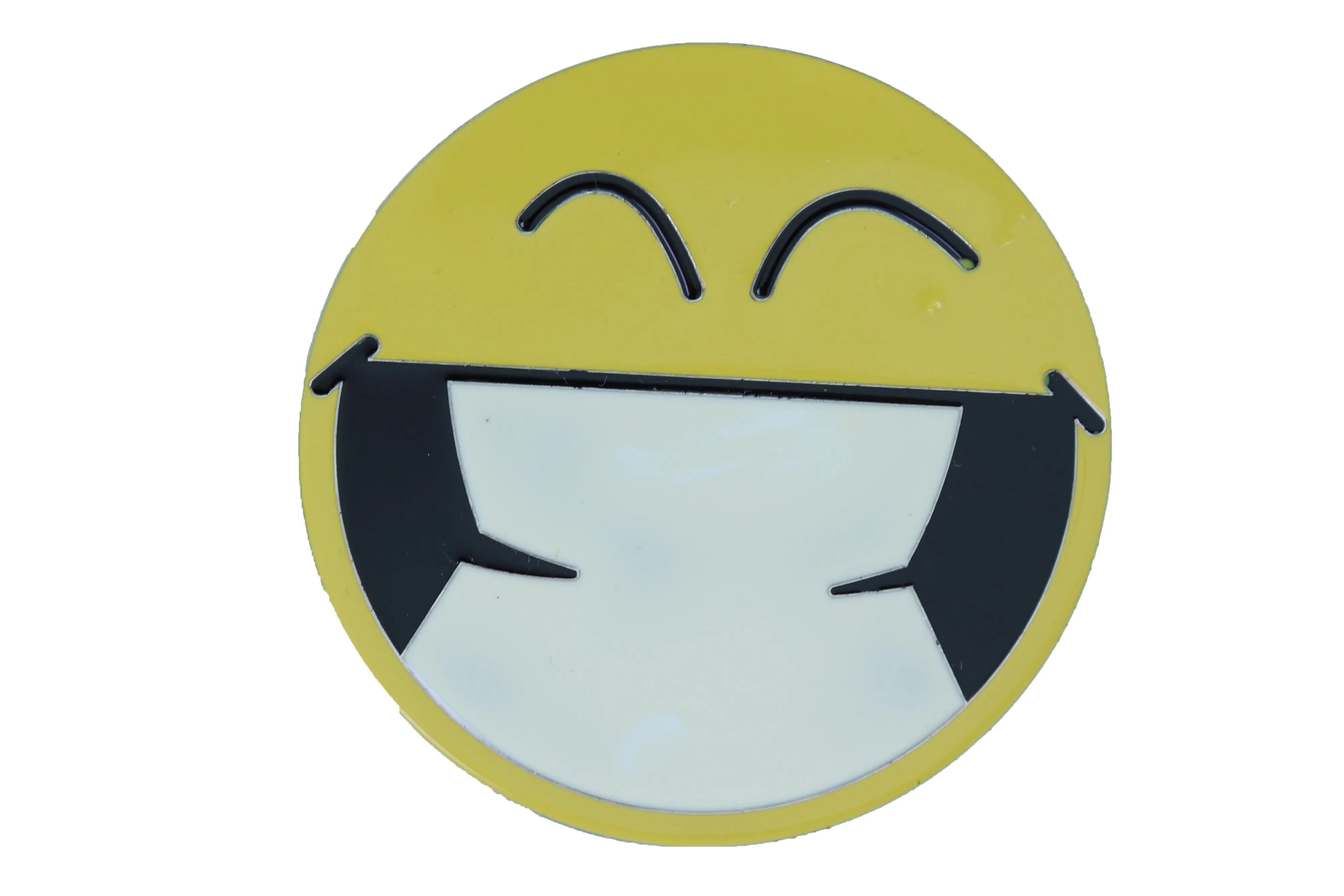 Teeth Grin Smiley Face Enamel Metal Belt Buckle