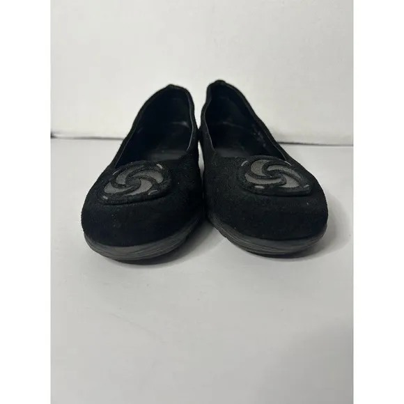 The Flexx Wedge Shoes EU 38 US 7 Medallion Black Suede Slip On