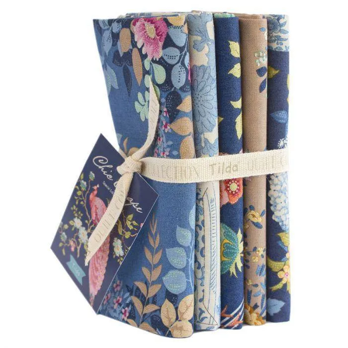 Tilda Chic Escape - Fat Quarter Pack - Blue (5)