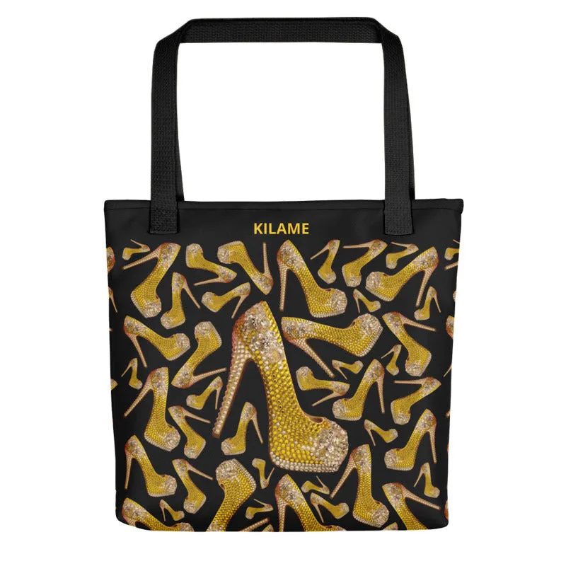 Tote bag 'Yellow crystals shoes'