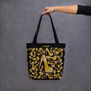 Tote bag 'Yellow crystals shoes'