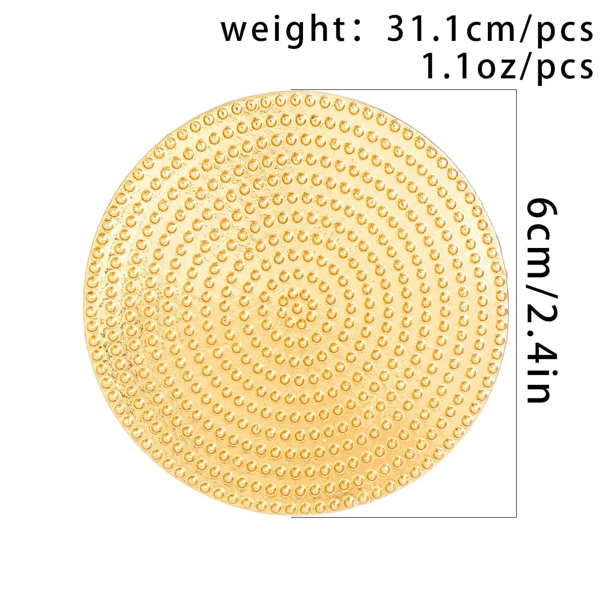 Trendy Gold Silver Plated Large Round Ring