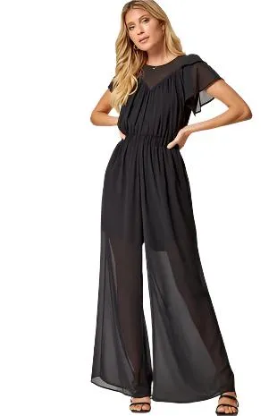 Trendy Jumpsuit Features Ruffle Detail