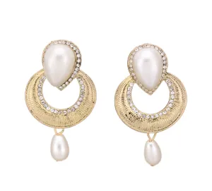 Trendy Oval Shape Earring Crystal Studded