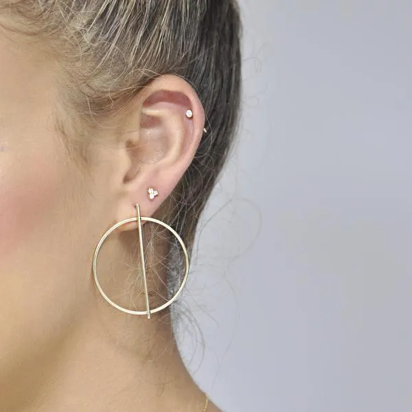 Tri-CZ Prong Studs