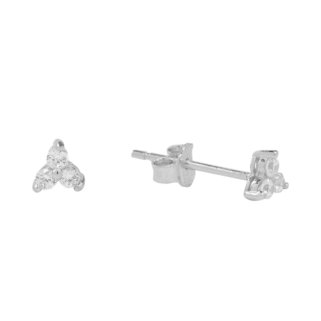 Tri-CZ Prong Studs