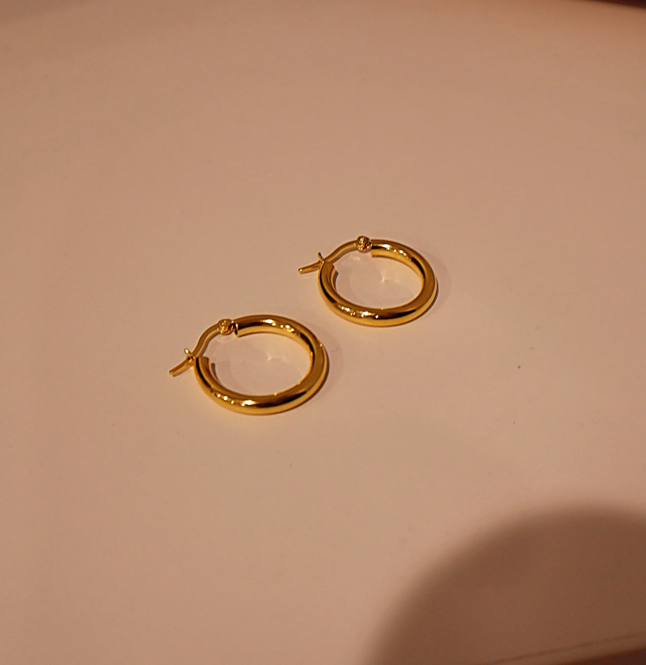 Vintage 18K/925 SS Hoops