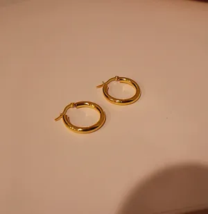 Vintage 18K/925 SS Hoops