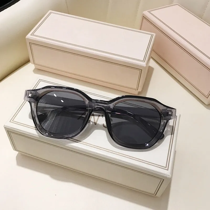 Vintage Women Trendy Square Rectangle Sunglasses