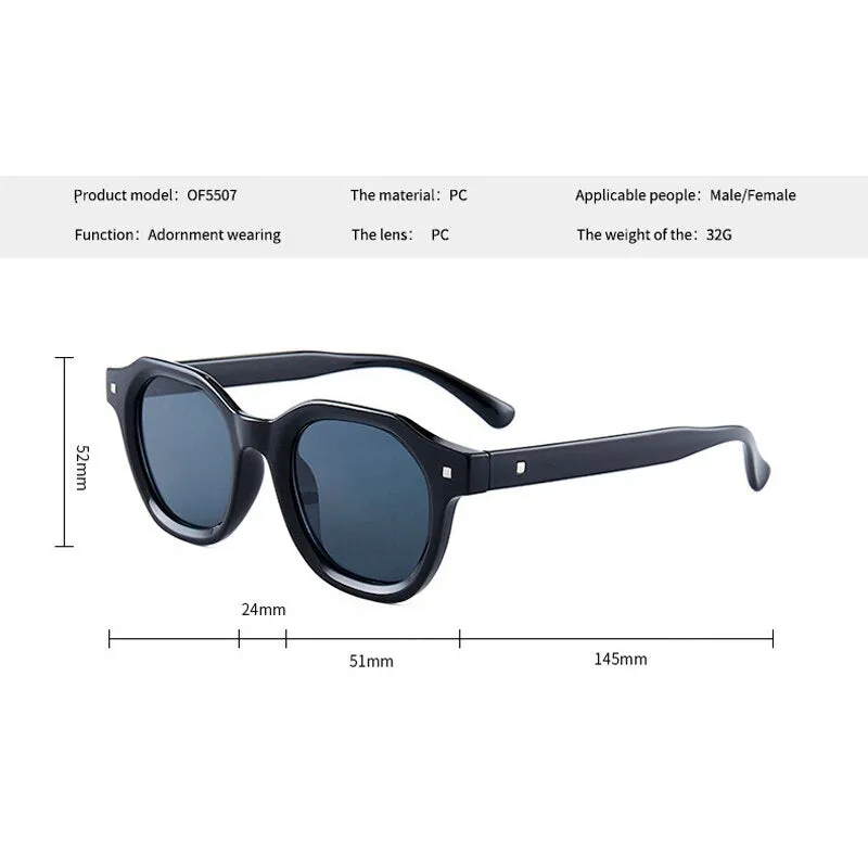 Vintage Women Trendy Square Rectangle Sunglasses