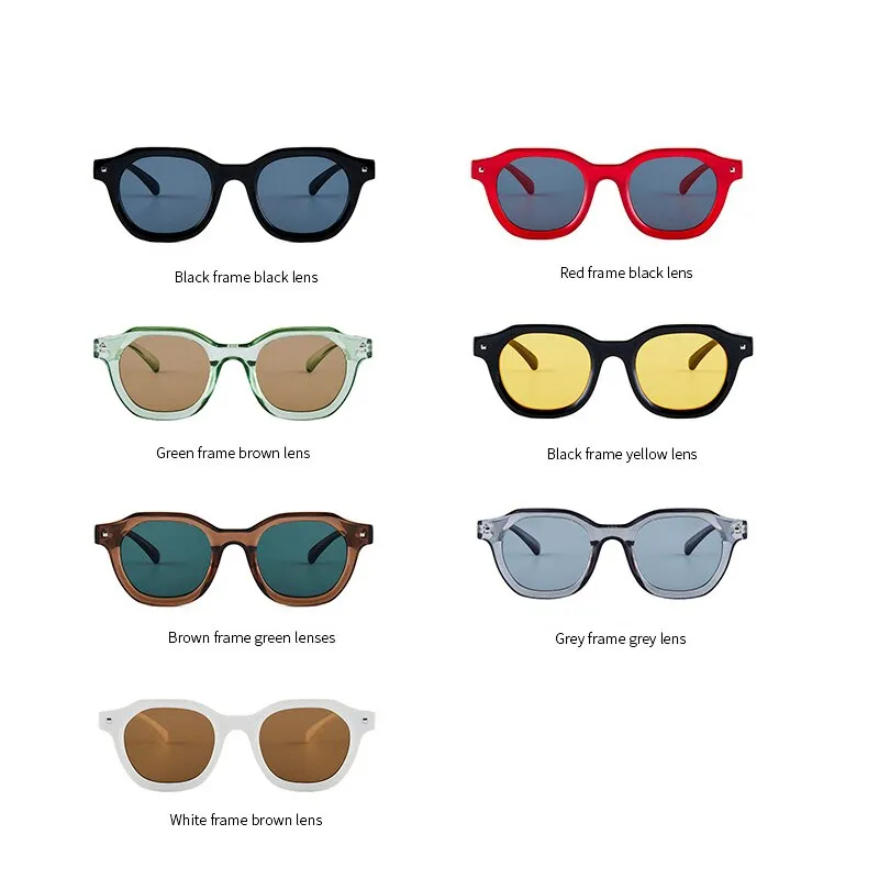 Vintage Women Trendy Square Rectangle Sunglasses