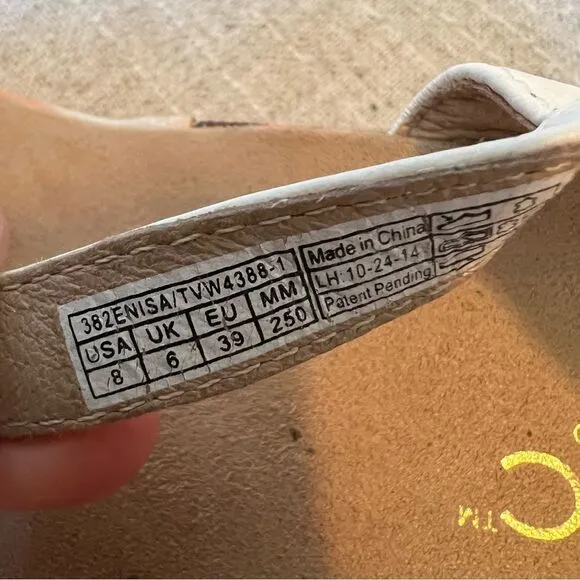 Vionic Enisa White Backstrap Orthotic Wedge Sandal