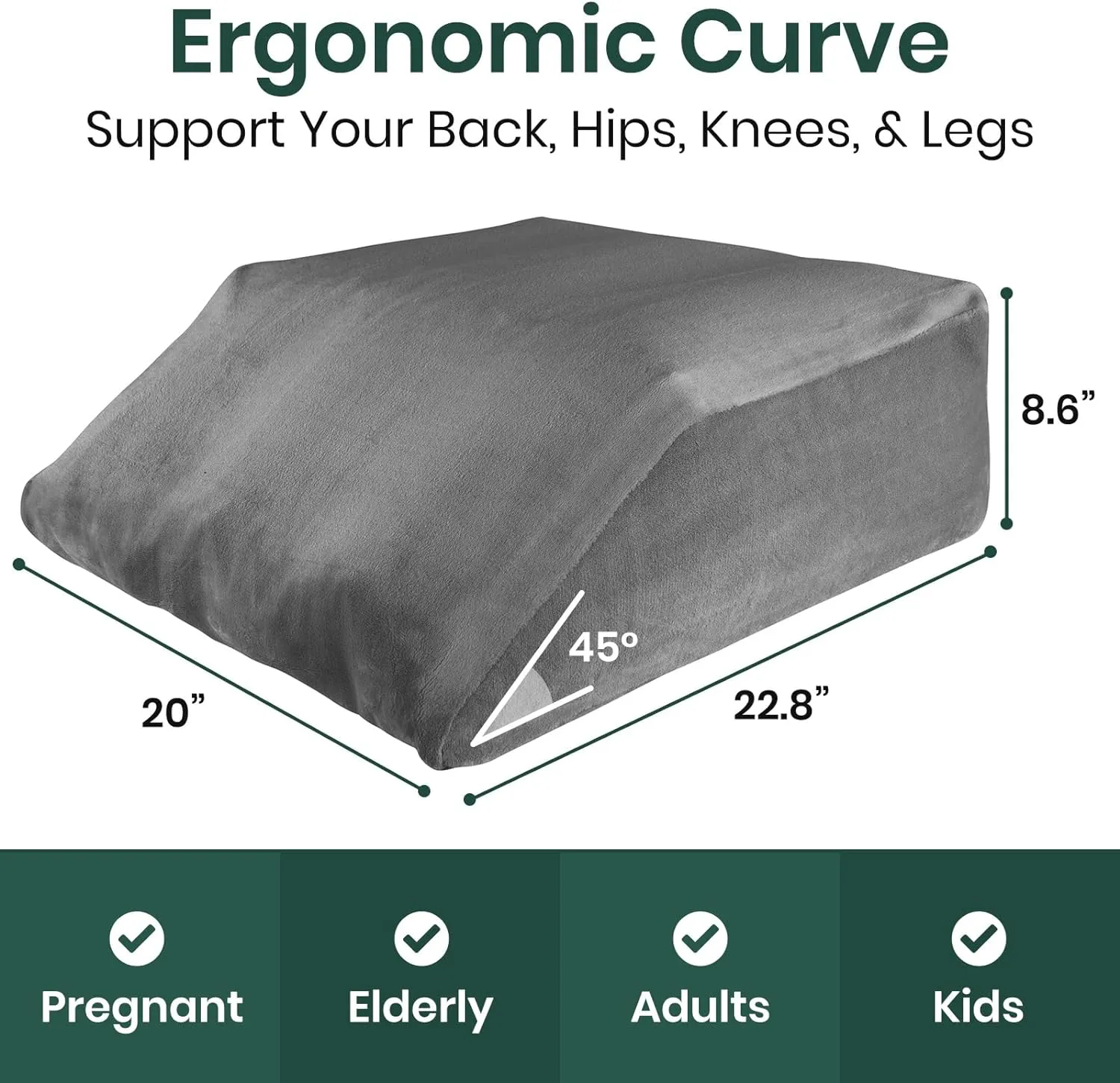 Vive Health Xtra-Comfort Inflatable Leg Rest Pillow