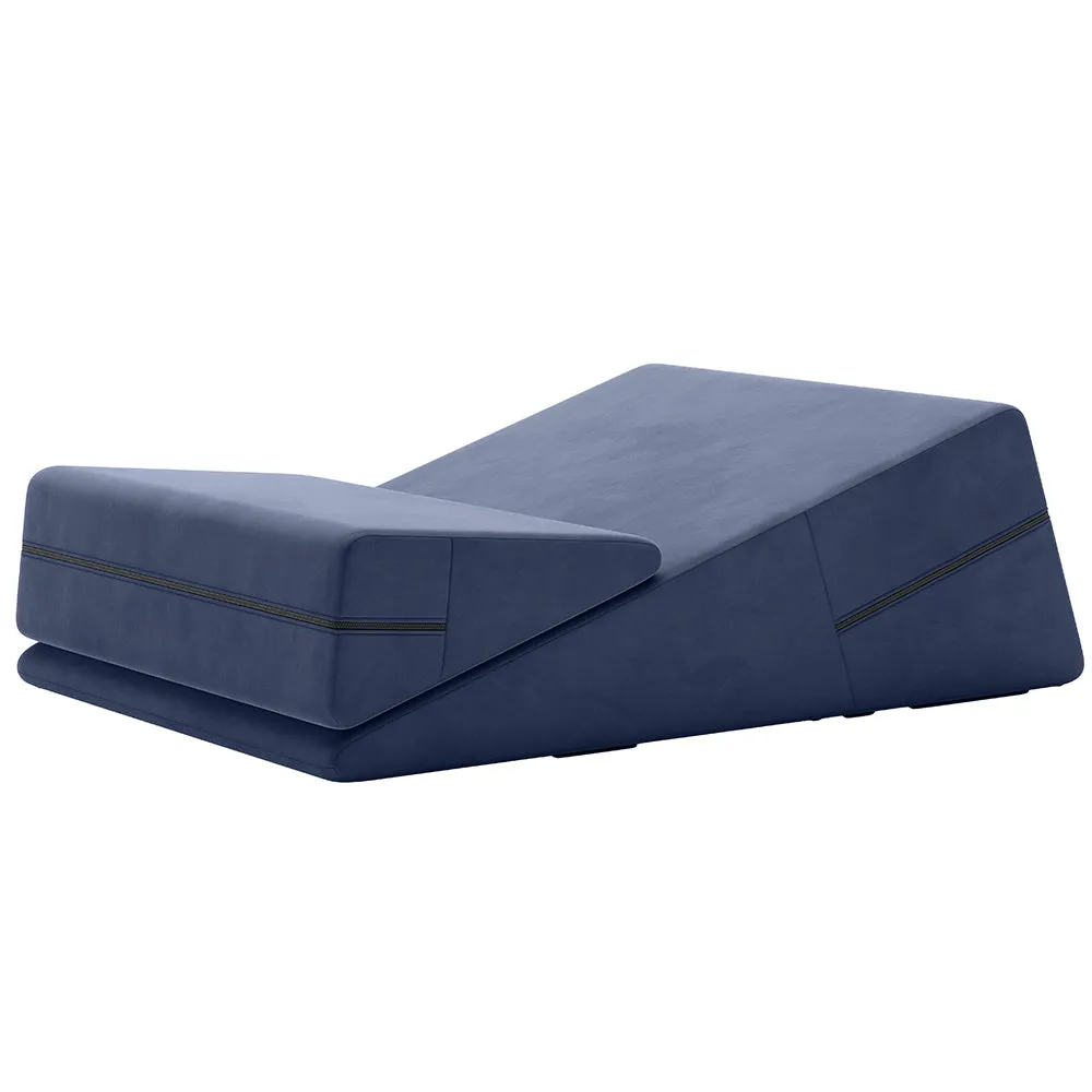 Wedge Ramp Sex Pillow Combo in Velvet Blue