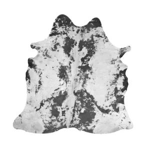 White Devore Charcoal Acid Washed Premium Brazilian Cowhide, XL CH09DVN I