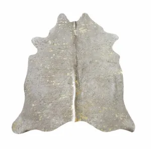 White Devore Gold Acid Washed Premium Brazilian Cowhide, XL CH04DVN I
