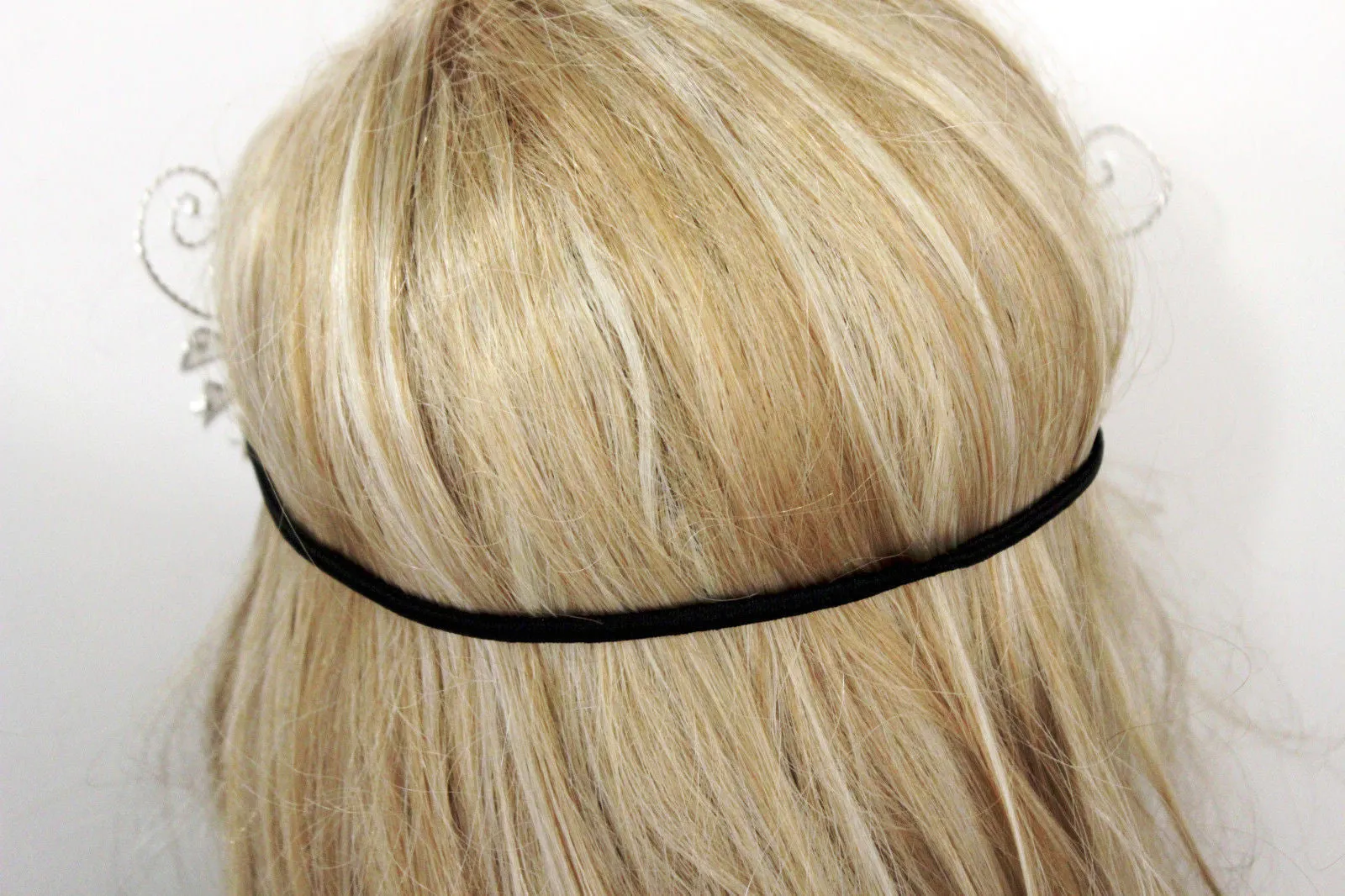 White Silver Leaves And Flower Back Tie Half Face Mask Halloween Carnival Costume Accessories