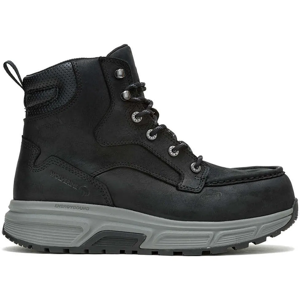Wolverine Men's Ride 6" Comp Toe WP Wedge Work Boot -Black- W241152