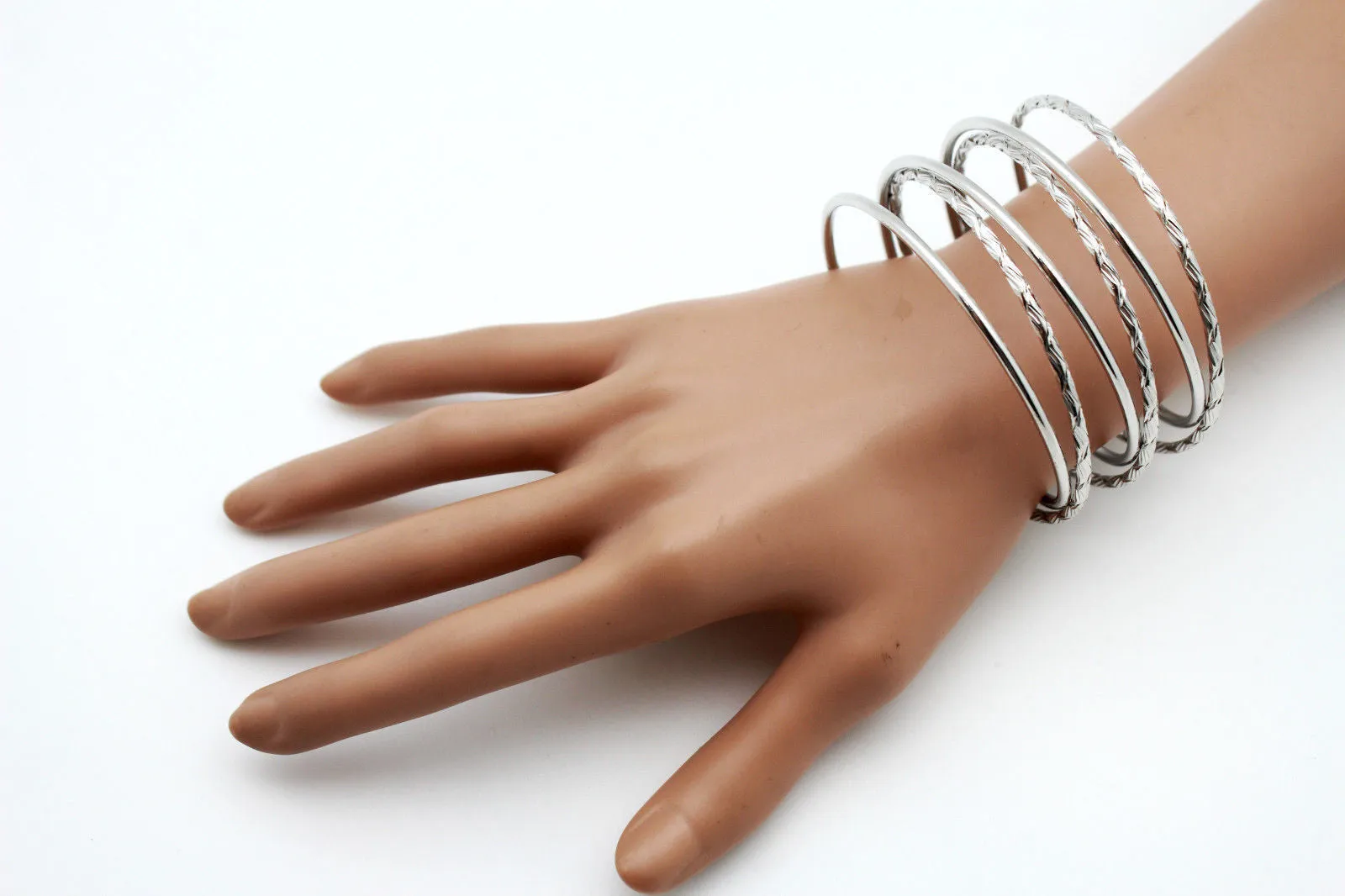 Women Gold Metal Hand Chain Bracelet Multi Strands