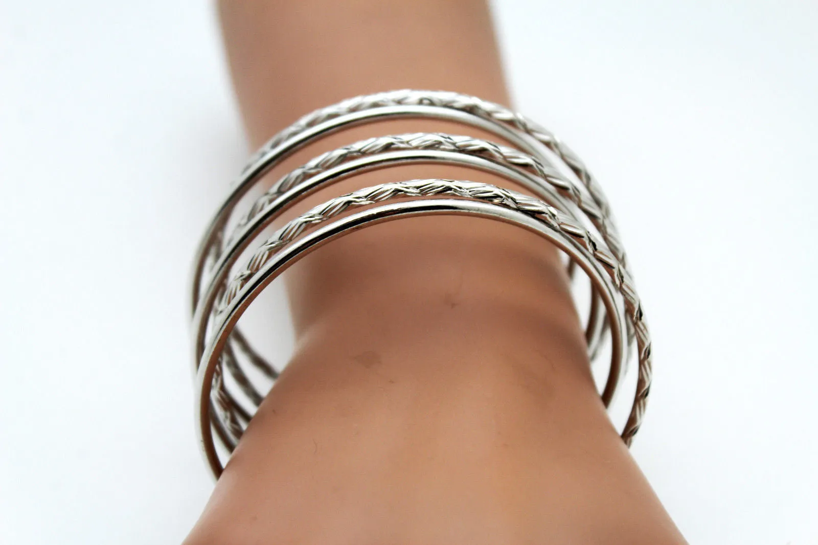 Women Gold Metal Hand Chain Bracelet Multi Strands