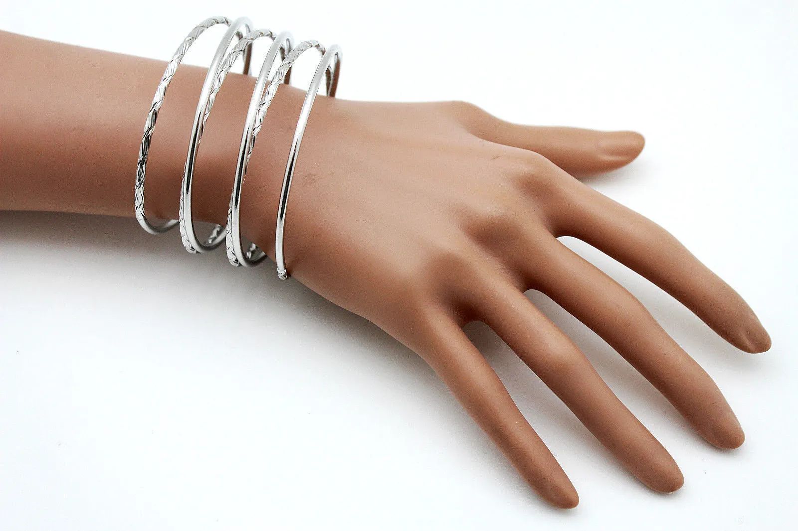 Women Gold Metal Hand Chain Bracelet Multi Strands
