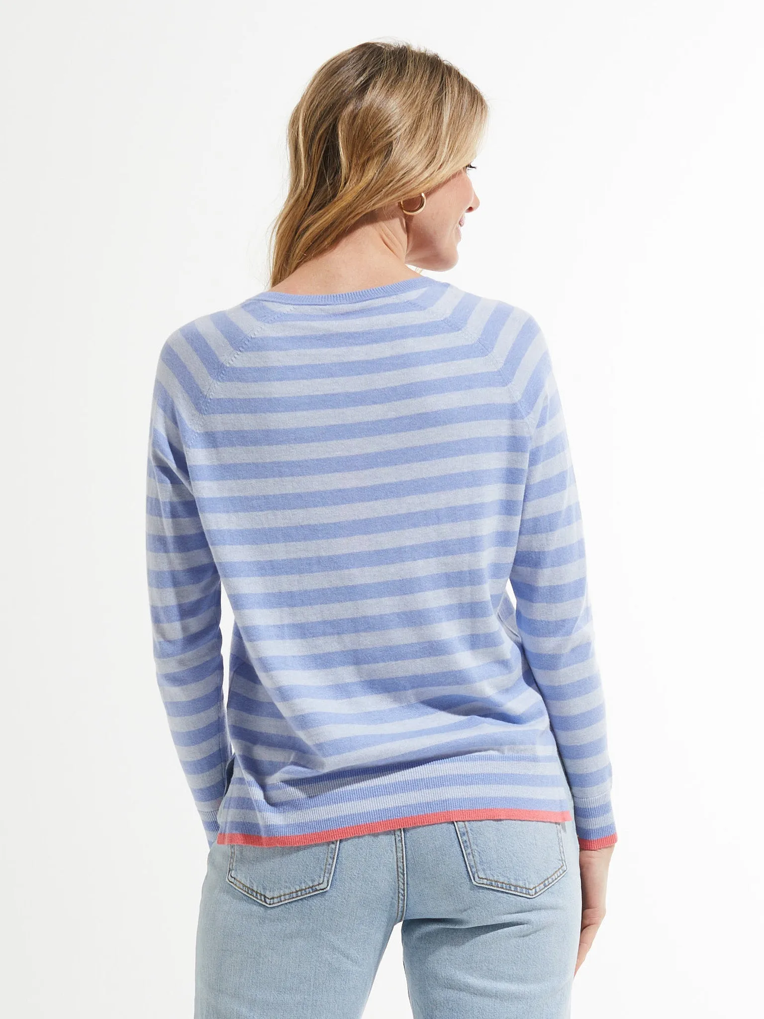 Zaket & Plover Stripe V Sweater, Style #ZP7408U