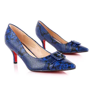 Zara Classic Blue Animal Skin Women's High Heel Shoe
